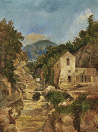 Achenbach, Oswald, zugeschrieben . Italienische Landschaft (Mühlental von Amalfi) - фото 1