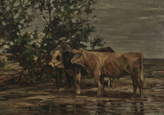 Seyler, Julius . Bauer mit zwei Kühen - фото 1