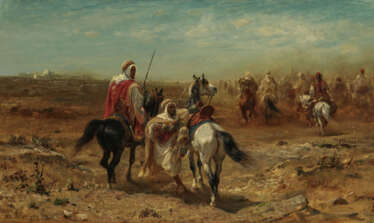 Arab horsemen on the Fantasia starting out 