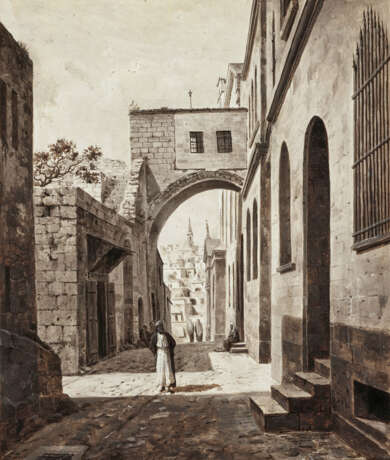 Langl, Josef . Straßenszene in Jerusalem - photo 1
