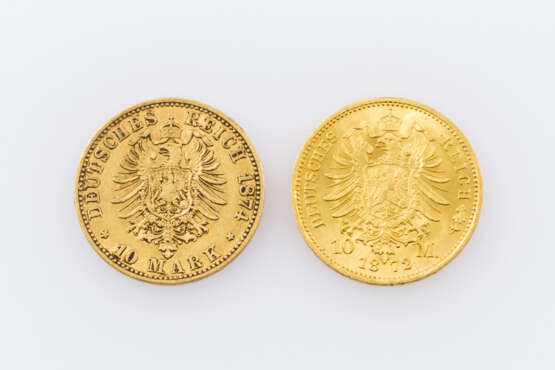 Dt. Kaiserreich kleines Goldkonvolut - bestehend aus - photo 2