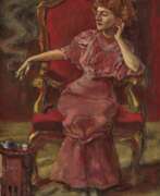 Albert von Keller. Bildnis einer rauchenden Dame 