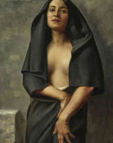 Junge Frau mit Schleier 