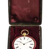 Sehr frühe Goldtaschenuhr mit Viertelrepetition und Kronenaufzug - фото 1