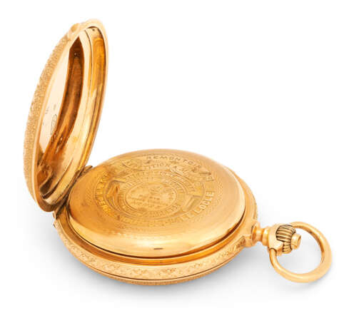 Feine Goldsavonette-Taschenuhr mit Viertelrepetition - фото 4