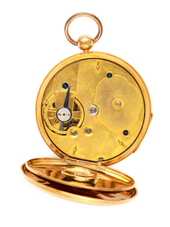 Goldtaschenuhr mit Datum - Foto 3