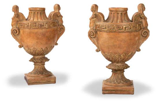 Paar Terrakotta-Vasen - photo 2