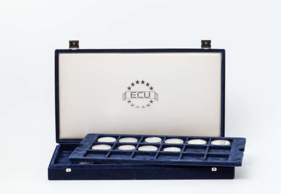ECU - collection in Box with 28 coins, - photo 1
