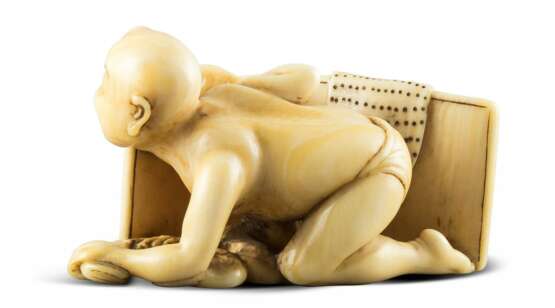 Netsuke: Dieb hinter Stellschirm - photo 2