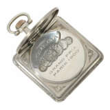 Taschenuhr: sehr seltene quadratische Jugendstil-Taschenuhr von Omega, Silber, ca.1900 - фото 3