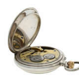 Taschenuhr: seltene digitale Taschenuhr mit springender Stunde und springender Minute, System Pallweber, Cortebert No.7200, ca.1900 - Foto 3