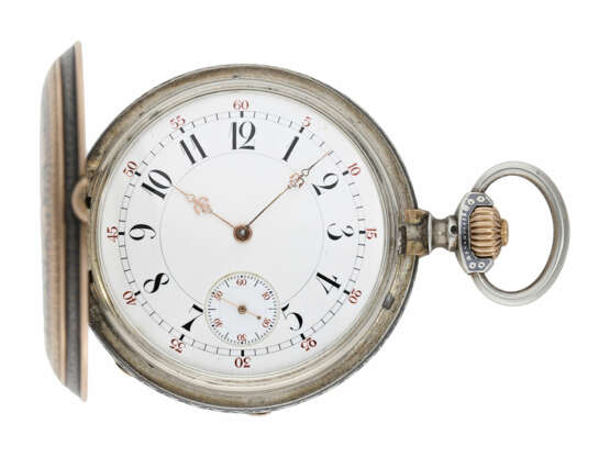 Taschenuhr: äußerst prächtige Tula-Savonnette Rotgold/Silber, Ankerchronometer hochfeiner Qualität, B. Haas Jne & Cie Geneve No.16067, ca.1890 - photo 2