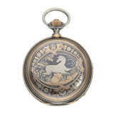 Taschenuhr: äußerst prächtige Tula-Savonnette Rotgold/Silber, Ankerchronometer hochfeiner Qualität, B. Haas Jne & Cie Geneve No.16067, ca.1890 - photo 6
