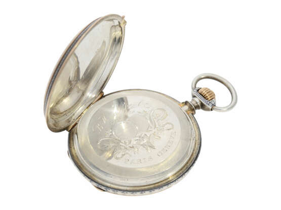Taschenuhr: äußerst prächtige Tula-Savonnette Rotgold/Silber, Ankerchronometer hochfeiner Qualität, B. Haas Jne & Cie Geneve No.16067, ca.1890 - Foto 7