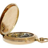 Taschenuhr: große Schweizer Goldsavonnette mit Repetition und Chronograph, Marke Invicta, No.77372, ca. 1900 - Foto 8