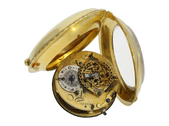 Taschenuhr: außergewöhnlich gut erhaltene, große Spindeluhr für den osmanischen Markt, königlicher Uhrmacher Julien Le Roy No. 10840, ca.1780 - Foto 4