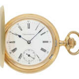 Taschenuhr: schweres und hochwertiges Schweizer Wippen-Chronometer in 18K Gold, ca. 1890 - photo 1