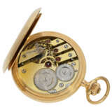 Taschenuhr: schweres und hochwertiges Schweizer Wippen-Chronometer in 18K Gold, ca. 1890 - Foto 2