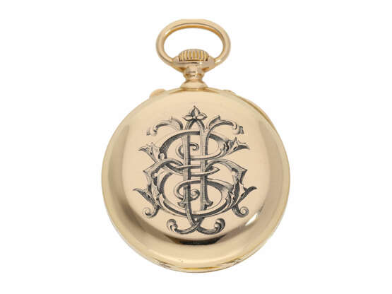Taschenuhr: exquisites, hochfeines französisches Taschenchronometer besonderer Qualität, mit Chronograph, möglicherweise Schuluhr/Meisterstück, A. Ecolle Paris No. 2271, ca.1870 - Foto 4