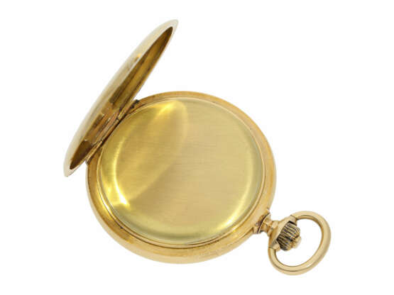 Taschenuhr: besonders große und schwere Goldsavonnette mit Chronometerhemmung, Ulysse Breting No.12094, ca. 1870 - Foto 3