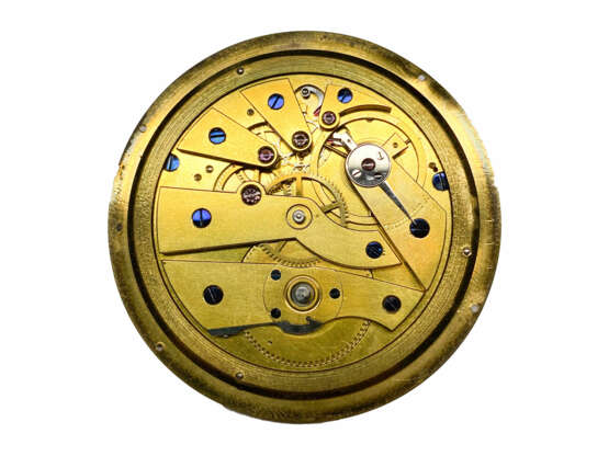 Taschenuhr: hochfeine, besonders große Gold/Emaille-Taschenuhr mit besonderer Werksqualität, vermutlich Genf um 1830 - photo 3