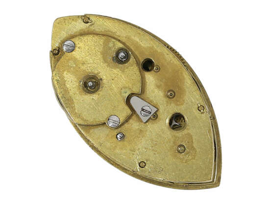 Anhängeuhr: museale, außergewöhnlich große Gold/Emaille-Anhängeuhr mit Perlen- und Diamantbesatz, zugeschrieben Piguet & Capt à Geneve, mit Originalbox, ca. 1810 - photo 3