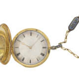 Taschenuhr/Halsuhr: einzigartige, große Gold/Emaille-Halsuhr mit Diamantbesatz und dazugehöriger originaler Halskette, vermutlich um 1830/1885, vermutlich Präsentuhr von Prinz Frederik der Niederlande - фото 5
