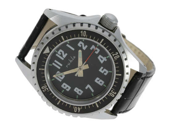 Armbanduhr: äußerst seltene Ruhla Kampfschwimmer-Uhr der Nationalen Volksarmee, eine der wenigen Originale aus den 80er-Jahren - Foto 1