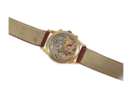 Armbanduhr: rotgoldener "oversize" Chronograph der Marke "Vetta" mit Originalbox, ca. 1950 - фото 2