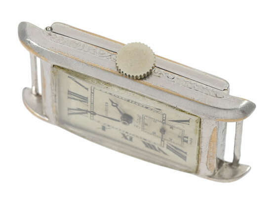 Armbanduhr: absolute Rarität, frühe "oversize" Herrenuhr mit 8-Tage-Werk, signiert European Watch & Clock Co. und CARTIER, ca.1930 - photo 6