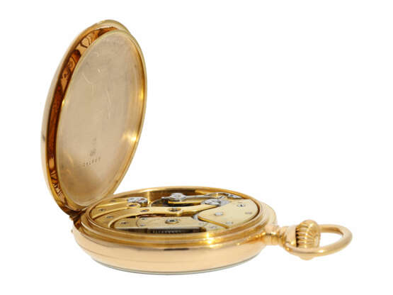 Taschenuhr: schweres, rotgoldenes Patek Philippe Chronometer, "Chronometro Gondolo" No. 134618, Genf ca.1907 - Foto 4