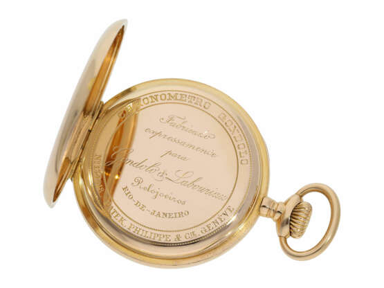 Taschenuhr: schweres, rotgoldenes Patek Philippe Chronometer, "Chronometro Gondolo" No. 134618, Genf ca.1907 - фото 5