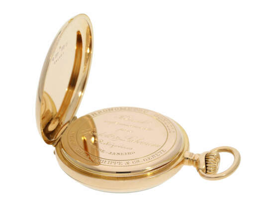 Taschenuhr: schweres, rotgoldenes Patek Philippe Chronometer, "Chronometro Gondolo" No. 134618, Genf ca.1907 - photo 6