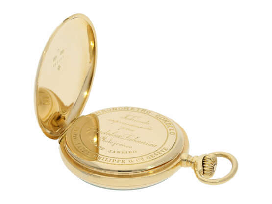 Taschenuhr: schweres Patek Philippe Taschenchronometer "Chronometro Gondolo" in 18K Gelbgold, ca.1915 - photo 5