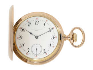 Taschenuhr: extrem hochwertiges, schweres 18K Roségold Ankerchronometer von Vacheron & Constantin, vermutlich ein Observatoriumskaliber, No 326982, Genf ca. 1909