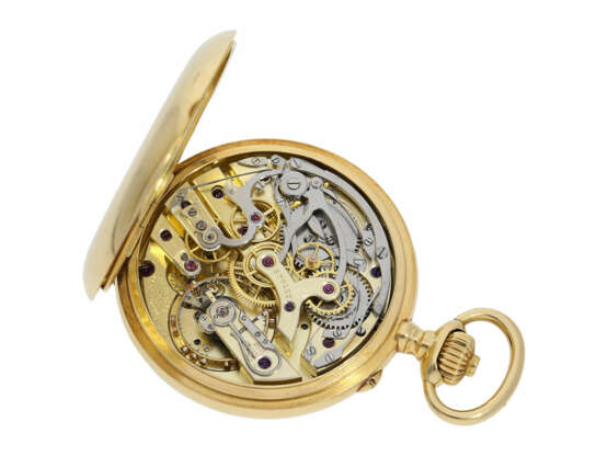 Taschenuhr: exquisites, einziges uns bekanntes Vacheron & Constantin Taschenchronometer "CHRONOMETER ROYAL" mit Chronograph und Register , No.336227, mit Originalbox, ca.1906 - photo 2
