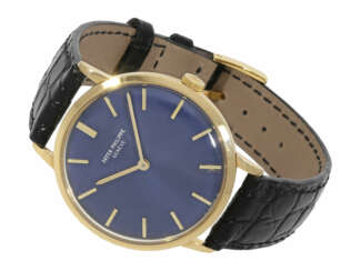 Armbanduhr: seltene und attraktive Patek Philippe Calatrava mit farbigem Zifferblatt, Referenz 3468, ca.1970