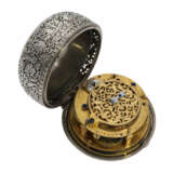 Taschenuhr: museale Doppelgehäuse-Oignon mit Alarm, bedeutender Uhrmacher, signiert Jean Rousseau (1606-1684) - photo 2
