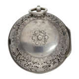 Taschenuhr: museale Doppelgehäuse-Oignon mit Alarm, bedeutender Uhrmacher, signiert Jean Rousseau (1606-1684) - Foto 8