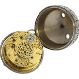 Taschenuhr: frühe einzeigrige Sackuhr mit Alarm, signiert Quare London, ca.1690 - Foto 8