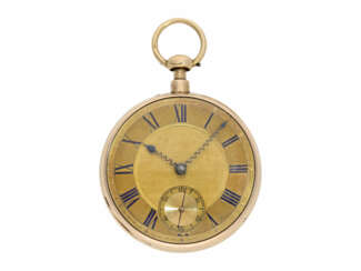 Taschenuhr: frühes englisches Taschenchronometer mit Repetition und sehr seltener Hemmung "Rubin-Duplex", No.5006, D. & W. Morice London