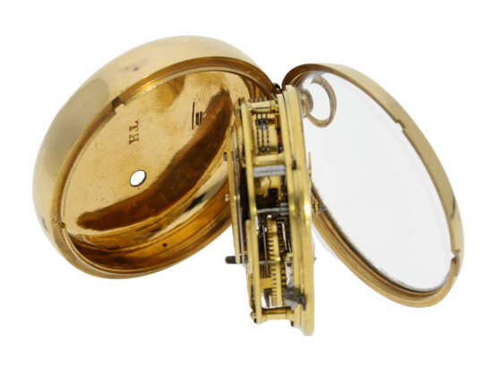 Taschenuhr: extrem frühe englische Beobachtungsuhr mit anhaltbarer Sekunde, gefertigt für den chinesischen Markt, Timothy Willamson London No.964, ca.1770 - Foto 6