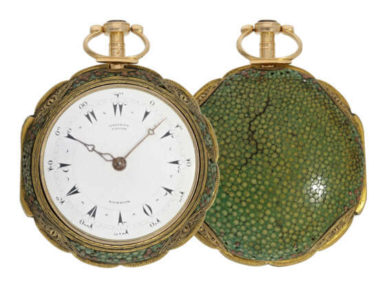 Taschenuhr: bedeutende, große osmanische Clockwatch mit Grande Sonnerie, Petite Sonnerie und Repetition, 18K Gold, George Prior No. 16000, ca. 1800 - Foto 1