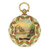 Taschenuhr: prächtige Gold/Emaille-Savonnette für den osmanischen Markt, Auguste Courvoisier & Co. (La Chaux-de-Fonds), No. 44312, ca.1830 - photo 2