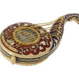 Formuhr: extrem rare Gold/Emaille-Formuhr "Die orientalische Harfe", vermutlich Wien um 1820 - photo 5