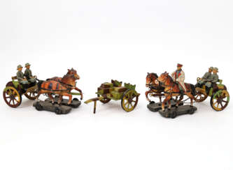 Two Horse-Drawn Carriages, German Empire,
