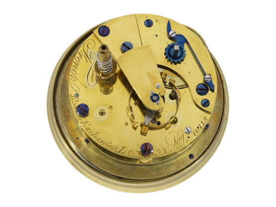 Marinechronometer: frühes, kleines Schiffschronometer von French London, No. 10119, 2. Hälfte 19. Jahrhundert. - photo 4