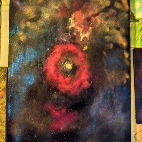 «Вселенной.панспермии Астро порталы» Акриловые краски Пейзаж 2020 г. - фото 1