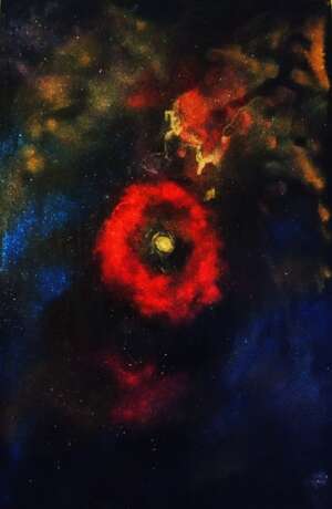 «Вселенной.панспермии Астро порталы» Акриловые краски Пейзаж 2020 г. - фото 2