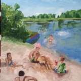 “The lake” Canvas Oil paint Expressionist Landscape painting 2020 - photo 1